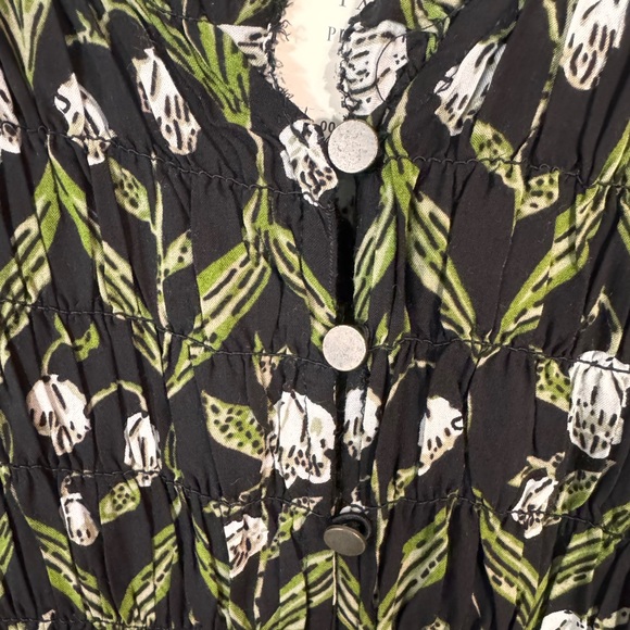 Anthropologie Long-Sleeve V-Neck Ruffle Mini Dress 1X - Picture 8 of 11